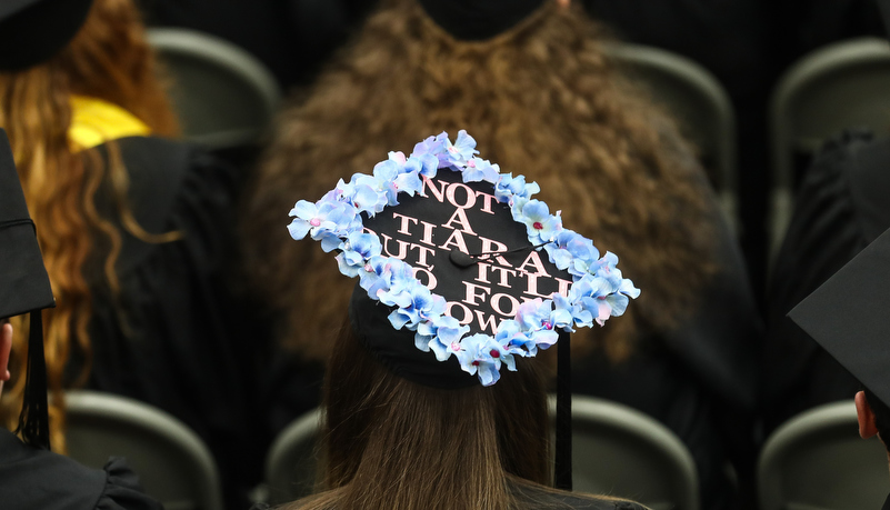 Decorated cap reading Not a tiara, but it will do for now