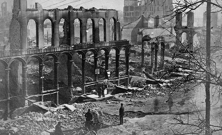 the aftermath of the great Chicago Fire