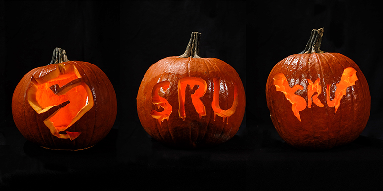 SRU themed pumpkin carvings